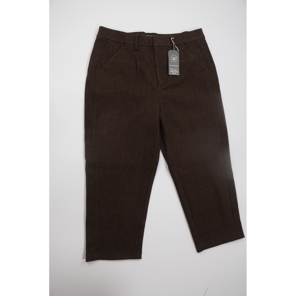 Wit & Wisdom Trousers Ab-solution Skyrise 14P Brown Herringbone Luxe Workwear